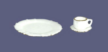 Dollhouse Miniature Cup & Saucer